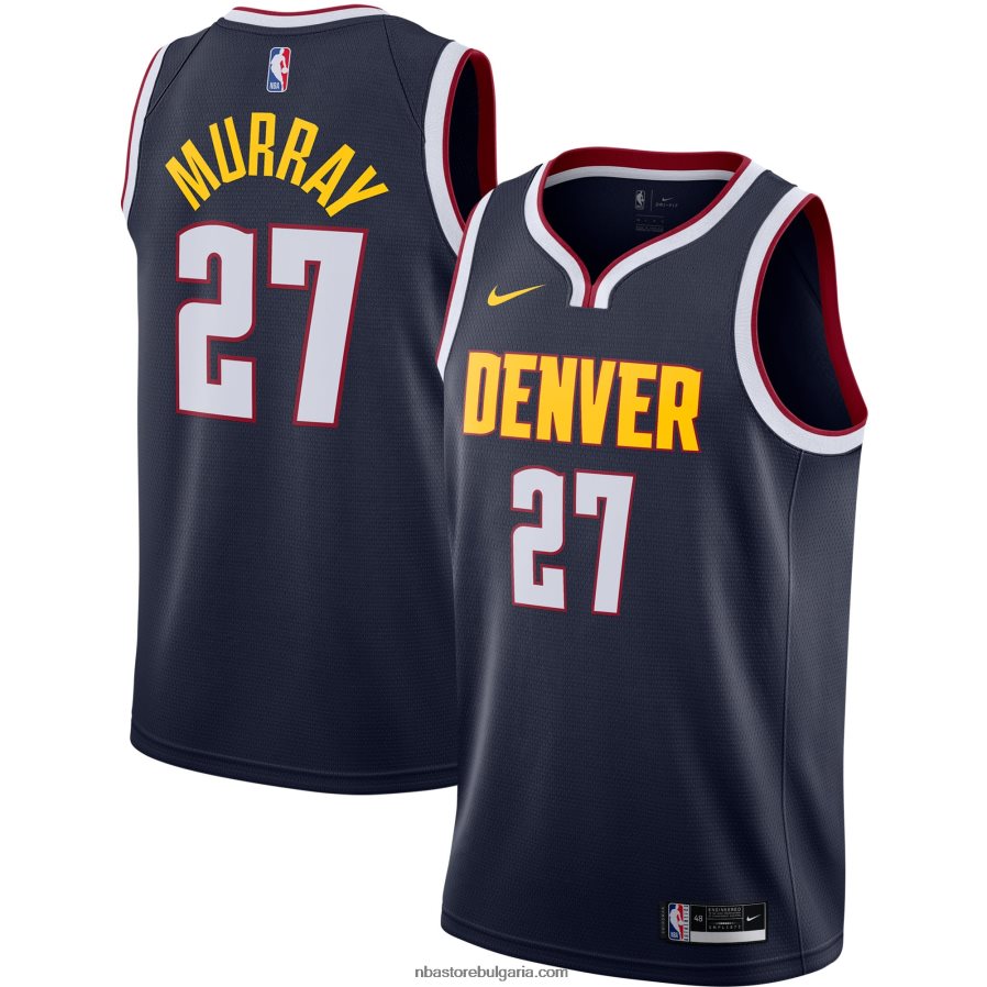 NBA JZ8F021289 Денвър Нъгетс Джамал Мъри Nike Navy Swingman Джърси