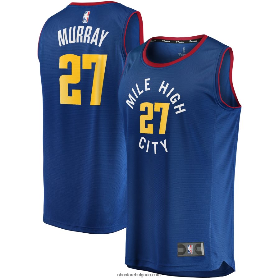 NBA JZ8F021469 denver nuggets jamal murray blue fast break реплика на фланелка на играч