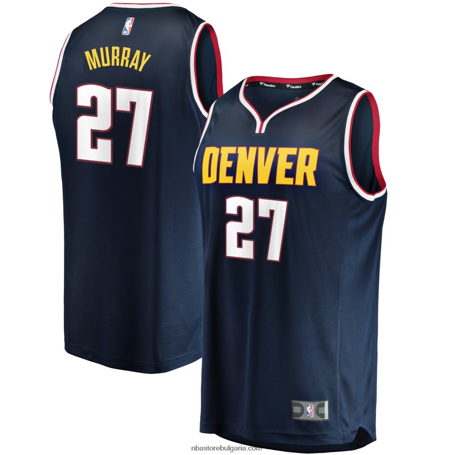 NBA JZ8F021545 denver nuggets jamal murray blue fast break реплика на фланелка