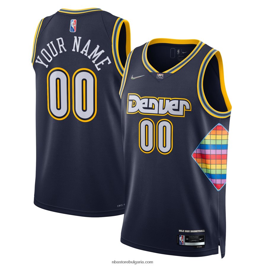 NBA JZ8F022931 denver nuggets nike navy swingman фланелка по поръчка