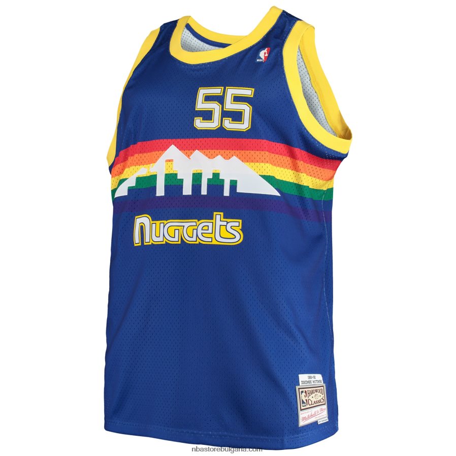 NBA JZ8F023186 denver nuggets dikembe mutombo mitchell & ness royal big & tall hardwood classics фланелка
