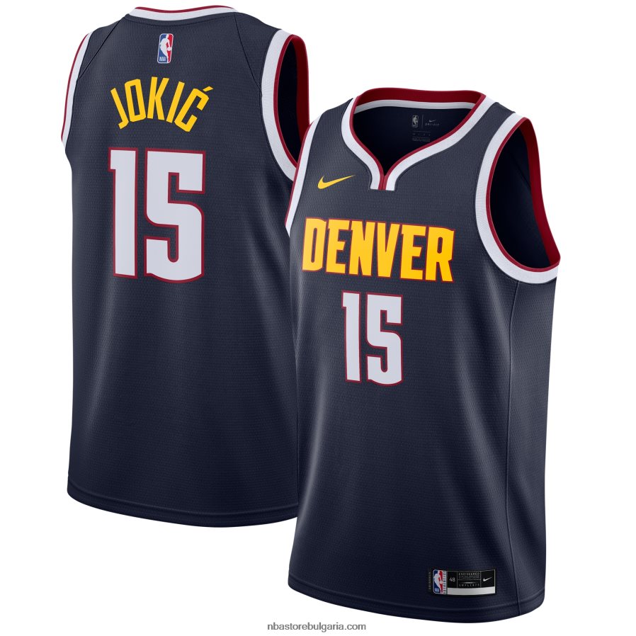 NBA JZ8F023687 denver nuggets nikola jokic nike navy swingman jersey
