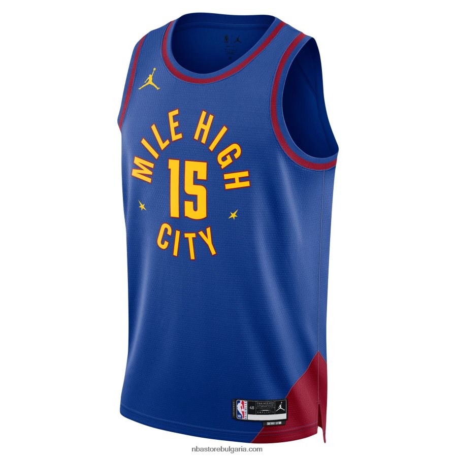 NBA JZ8F02459 denver nuggets nikola jokic jordan brand blue swingman фланелка