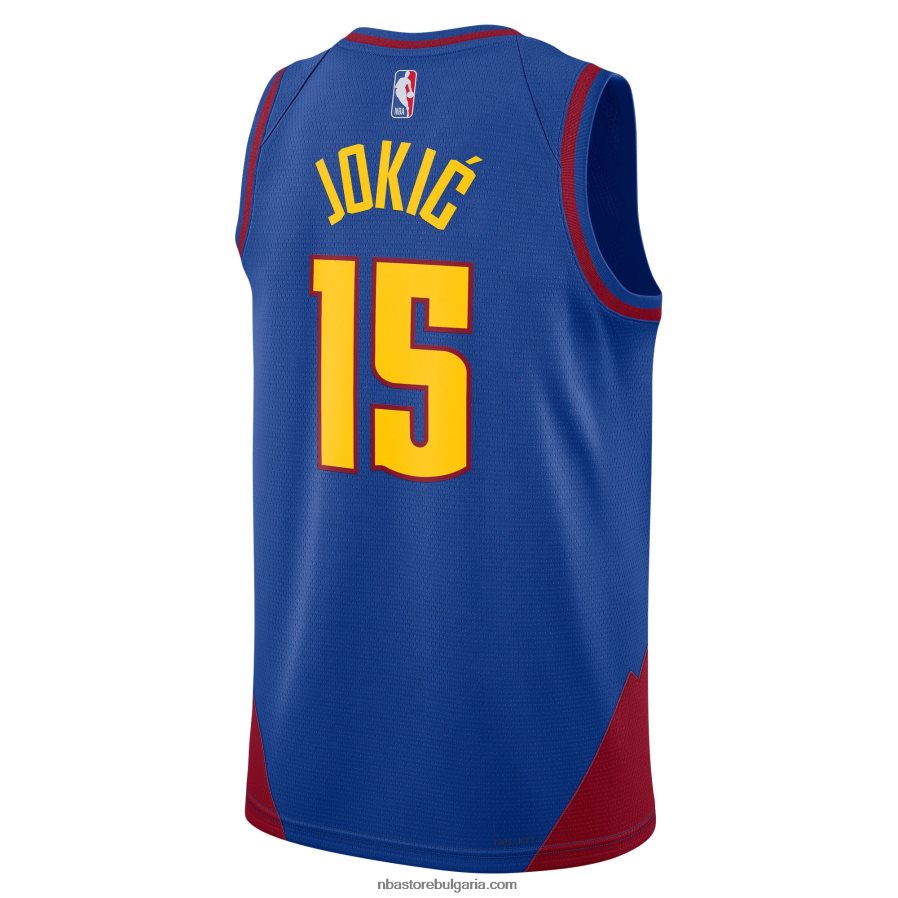 NBA JZ8F02459 denver nuggets nikola jokic jordan brand blue swingman фланелка