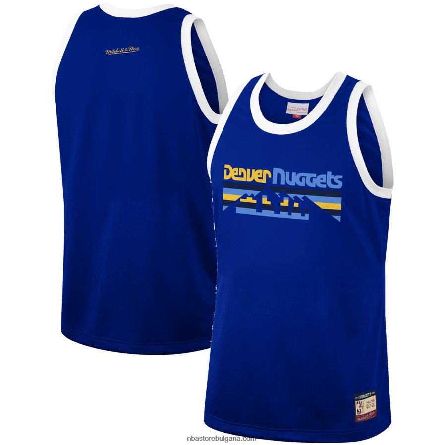 NBA JZ8F026203 denver nuggets mitchell & ness royal hardwood classics екип наследство модна фланелка