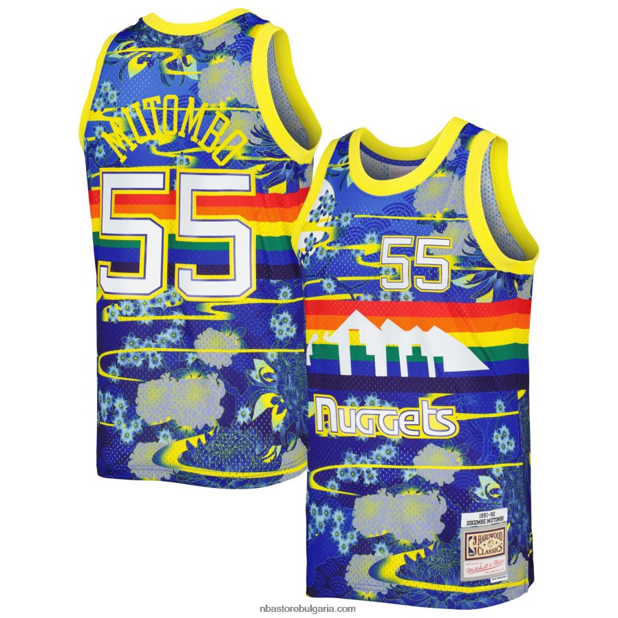 NBA JZ8F027596 denver nuggets dikembe mutombo mitchell & ness blue hardwood classics лунна нова година swingman фланелка
