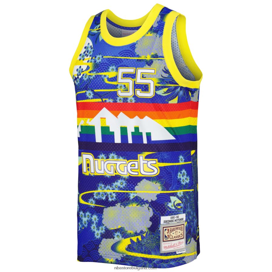 NBA JZ8F027596 denver nuggets dikembe mutombo mitchell & ness blue hardwood classics лунна нова година swingman фланелка