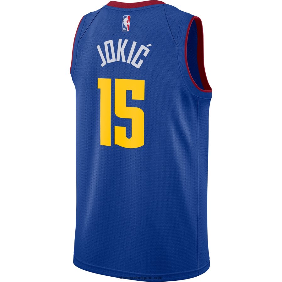 NBA JZ8F027776 denver nuggets nikola jokic jordan brand blue swingman фланелка