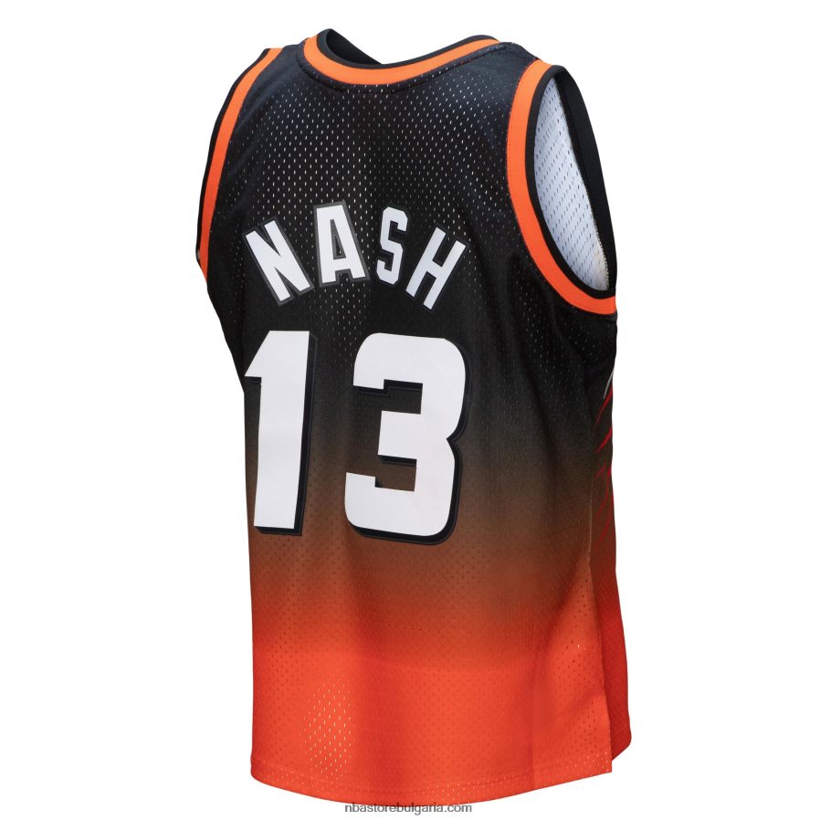 NBA JZ8F021027 phoenix suns steve nash orange/black hardwood classics fadeaway swingman фланелка