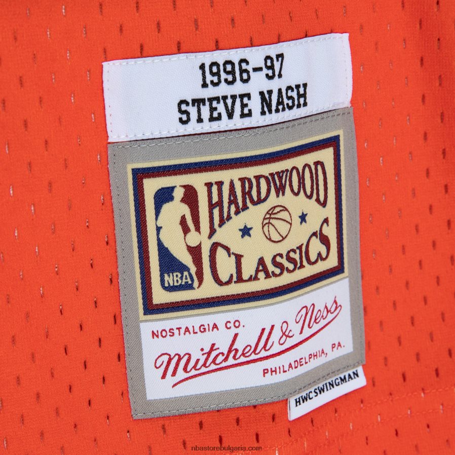 NBA JZ8F021027 phoenix suns steve nash orange/black hardwood classics fadeaway swingman фланелка