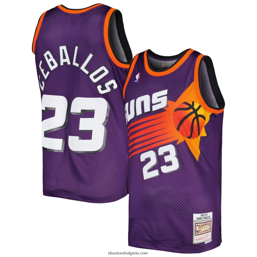 NBA JZ8F022425 phoenix suns cedric ceballos mitchell & ness purple hardwood classics swingman фланелка