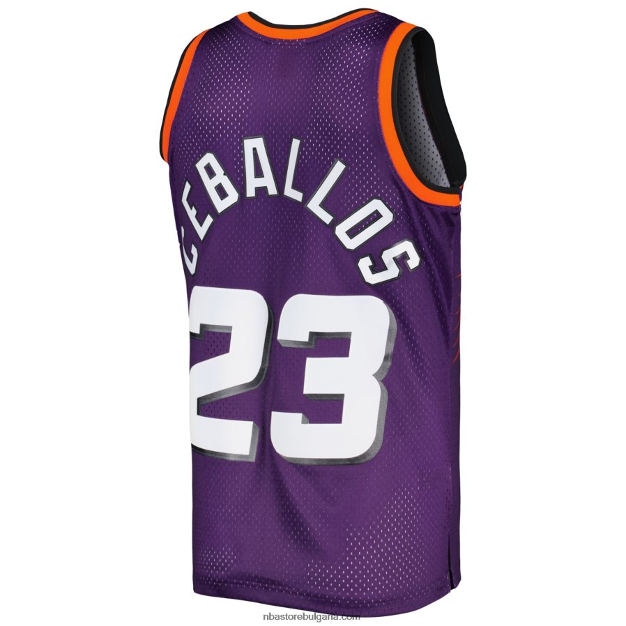NBA JZ8F022425 phoenix suns cedric ceballos mitchell & ness purple hardwood classics swingman фланелка