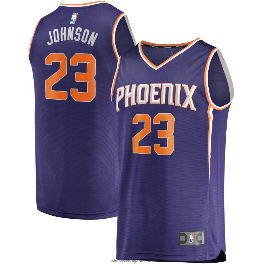 NBA JZ8F023165 phoenix suns cameron johnson purple fast break replica фланелка