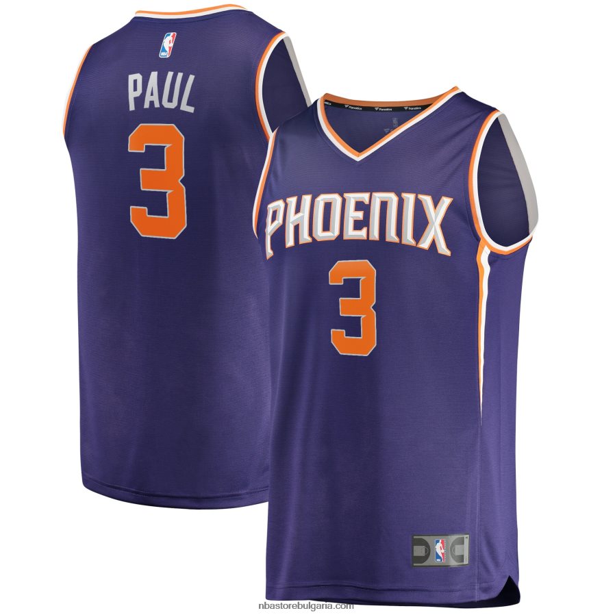NBA JZ8F023238 phoenix suns chris paul purple fast break replica фланелка на играч