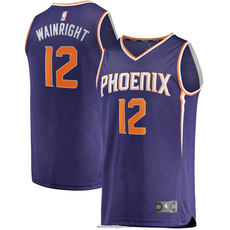 NBA JZ8F023478 phoenix suns ish wainright purple fast break replica фланелка