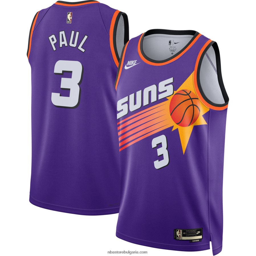 NBA JZ8F02464 phoenix suns chris paul nike purple swingman потник