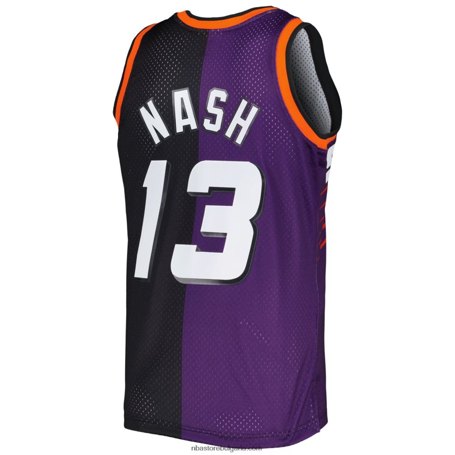 NBA JZ8F02476 phoenix suns steve nash mitchell & ness purple/black hardwood classics split swingman фланелка