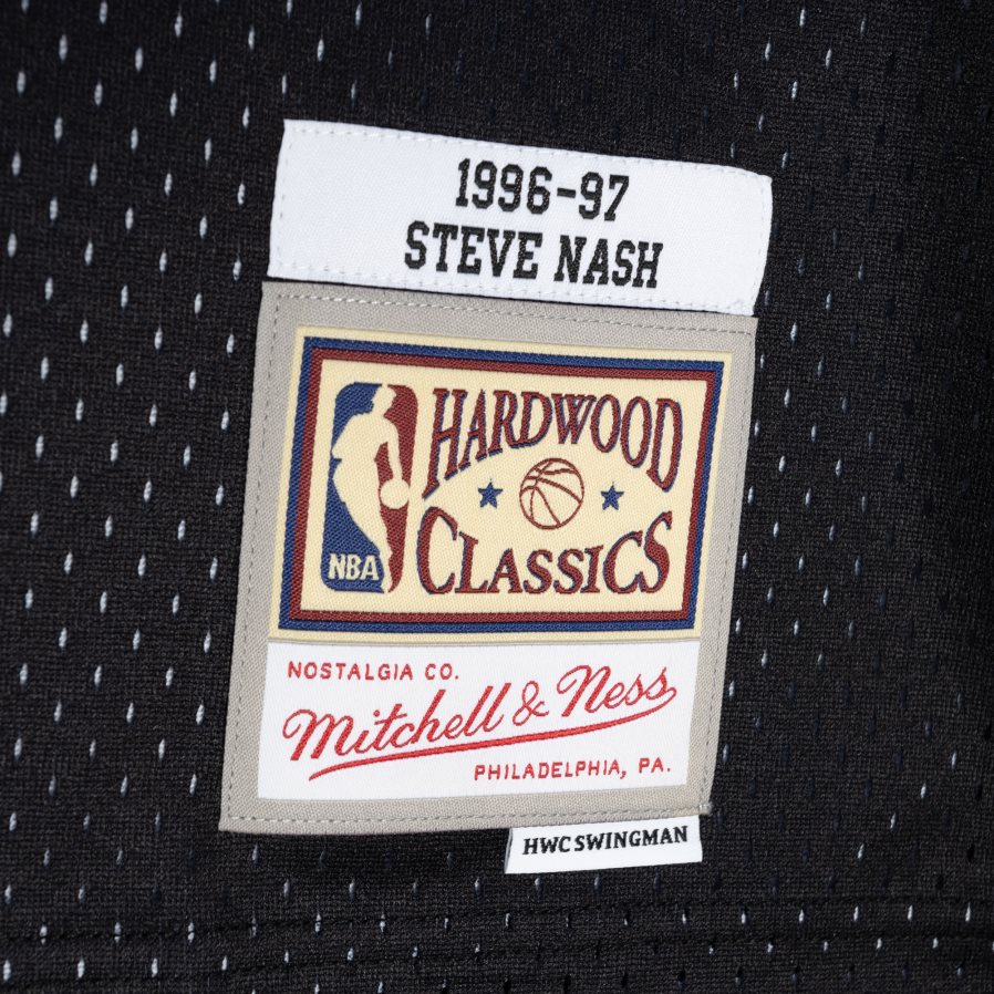 NBA JZ8F02476 phoenix suns steve nash mitchell & ness purple/black hardwood classics split swingman фланелка