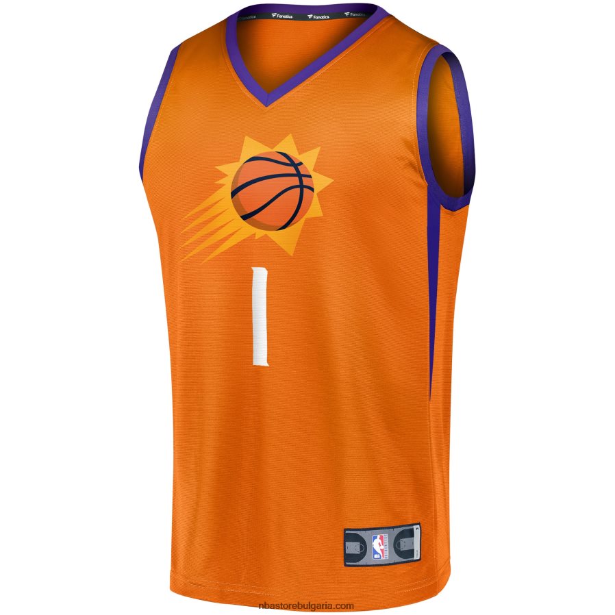 NBA JZ8F024840 phoenix suns devin booker orange fast break team replica фланелка