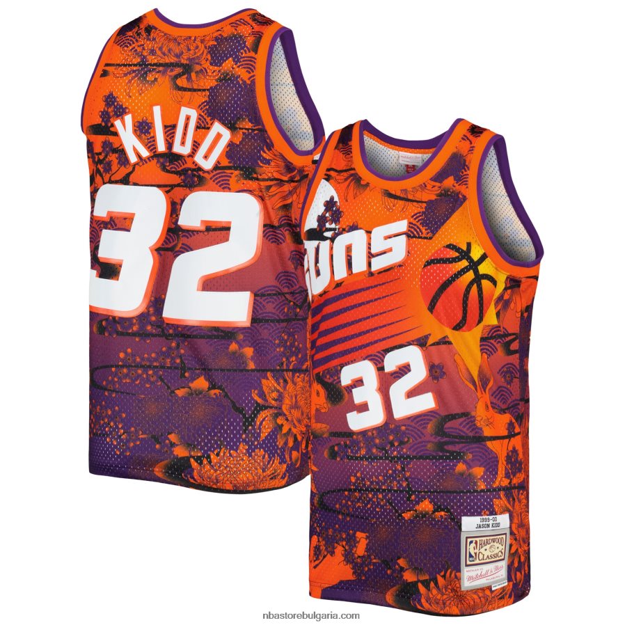 NBA JZ8F024902 phoenix suns jason kid d mitchell & ness orange hardwood classics лунна нова година swingman фланелка