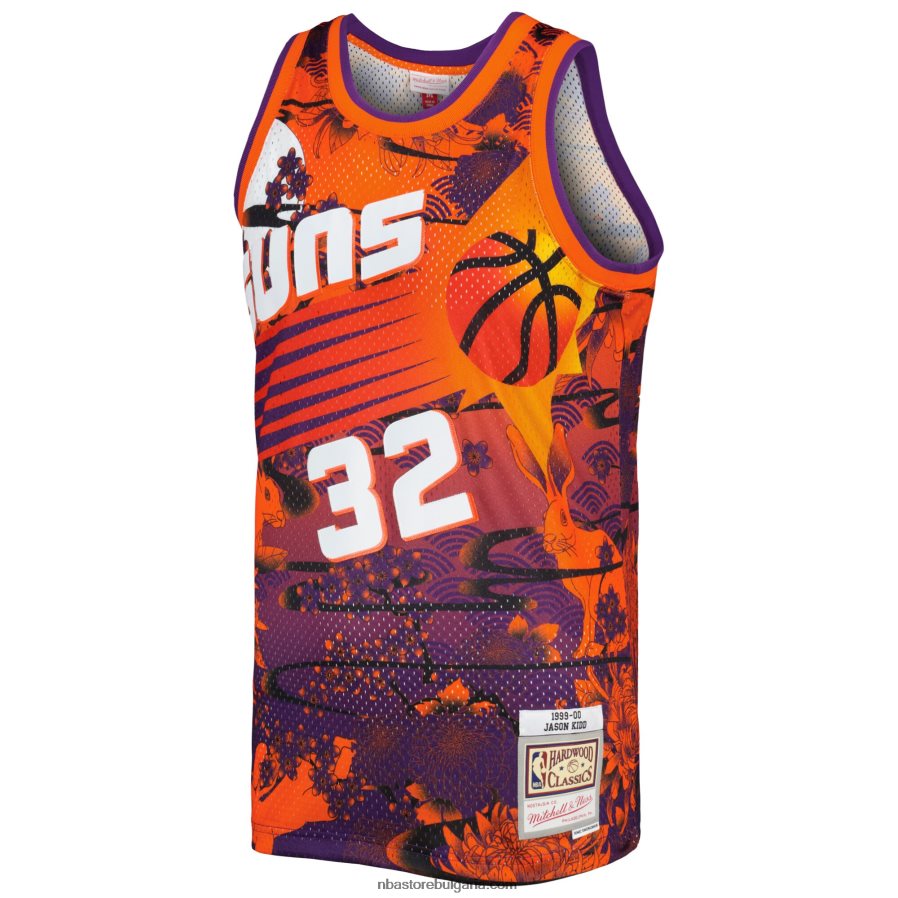 NBA JZ8F024902 phoenix suns jason kid d mitchell & ness orange hardwood classics лунна нова година swingman фланелка
