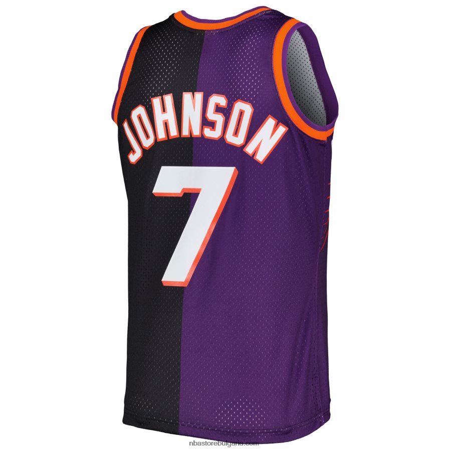 NBA JZ8F025454 phoenix suns kevin johnson mitchell & ness purple/black hardwood classics split swingman фланелка