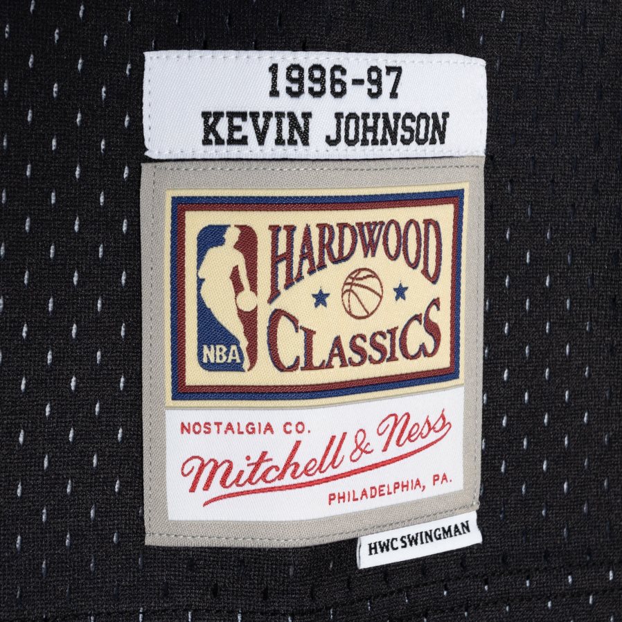 NBA JZ8F025454 phoenix suns kevin johnson mitchell & ness purple/black hardwood classics split swingman фланелка