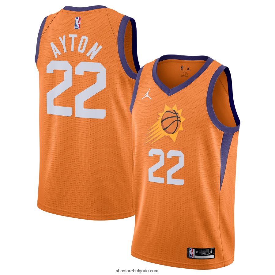 NBA JZ8F025503 phoenix suns deandre ayton jordan brand orange swingman фланелка