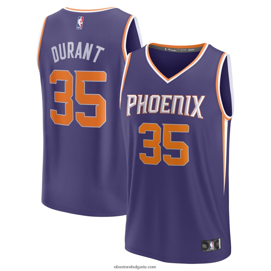 NBA JZ8F0266 феникс сънс кевин дюрант лилаво фланелка за бърз пробив