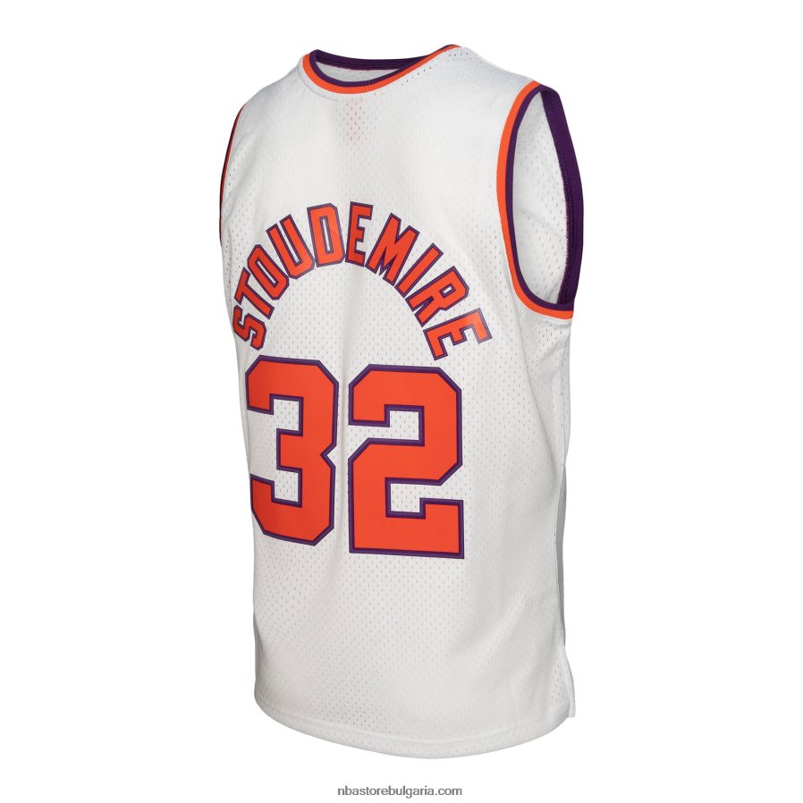 NBA JZ8F027282 phoenix suns amar\'e stoudemire mitchell & ness white hardwood classics swingman фланелка