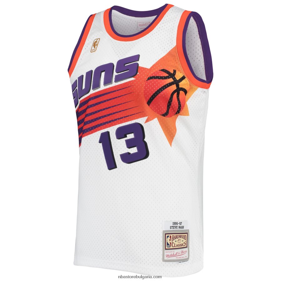 NBA JZ8F027758 phoenix suns steve nash mitchell & ness white 1996-authentic hardwood classics swingman фланелка