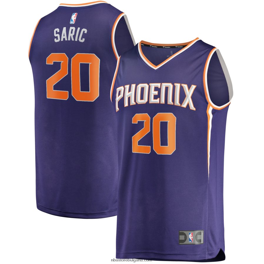 NBA JZ8F027814 phoenix suns dario saric purple fast break player replica фланелка