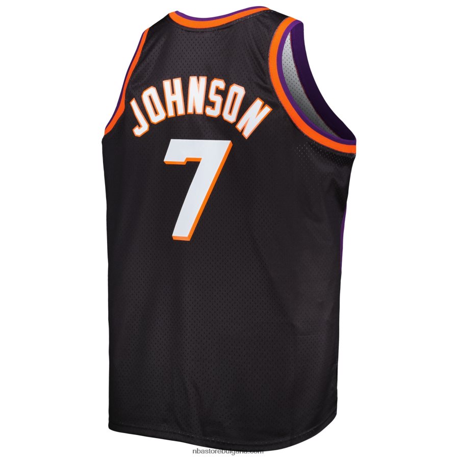 NBA JZ8F027835 phoenix suns kevin johnson mitchell & ness black big & tall hardwood classics swingman фланелка
