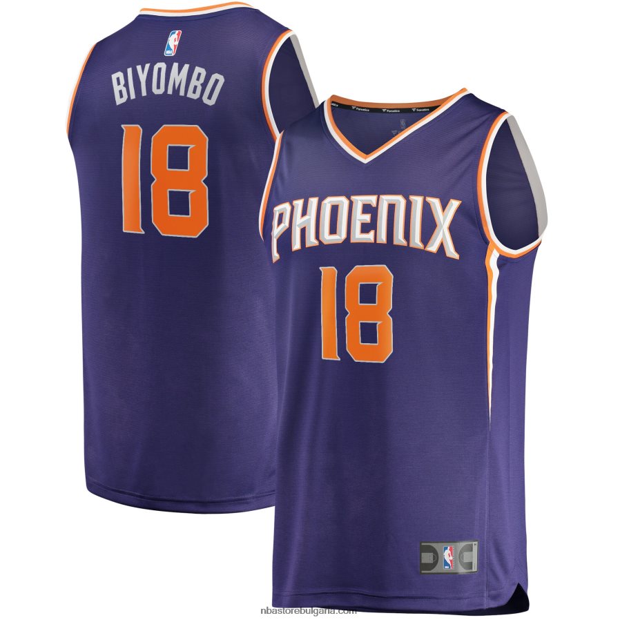 NBA JZ8F028282 phoenix suns bismack biyombo purple fast break реплика на фланелка