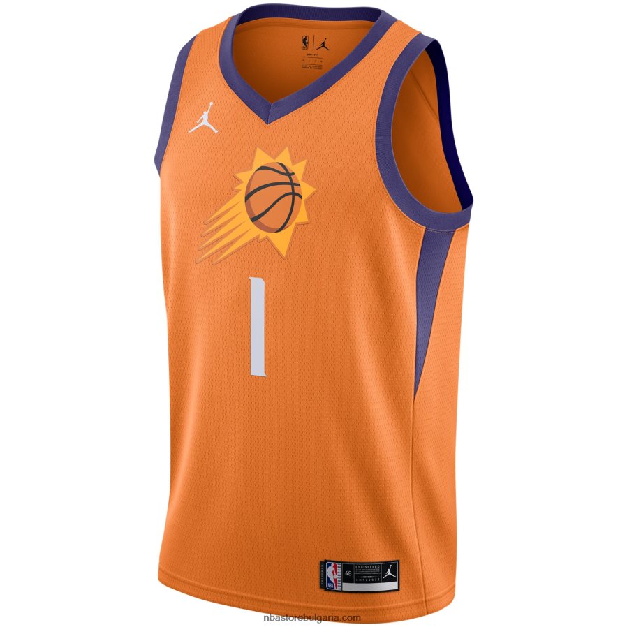NBA JZ8F02955 phoenix suns devin booker jordan orange swingman фланелка