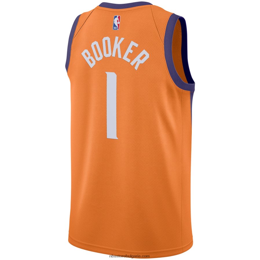 NBA JZ8F02955 phoenix suns devin booker jordan orange swingman фланелка