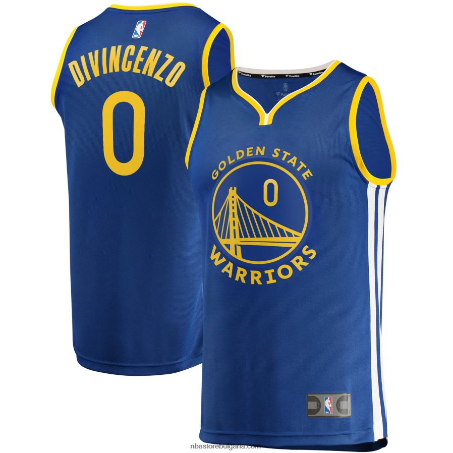 NBA JZ8F021538 golden state warriors donte divincenzo blue fast break реплика на фланелка на играч - икона