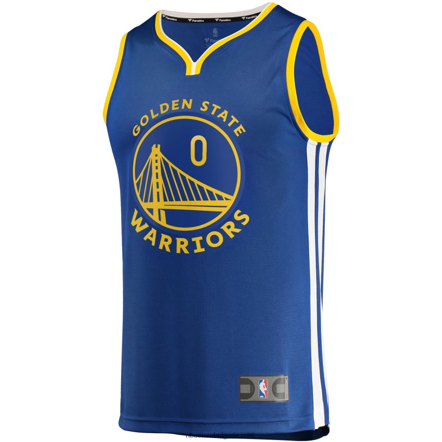 NBA JZ8F021538 golden state warriors donte divincenzo blue fast break реплика на фланелка на играч - икона