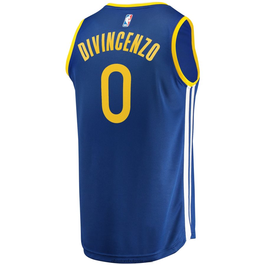 NBA JZ8F021538 golden state warriors donte divincenzo blue fast break реплика на фланелка на играч - икона