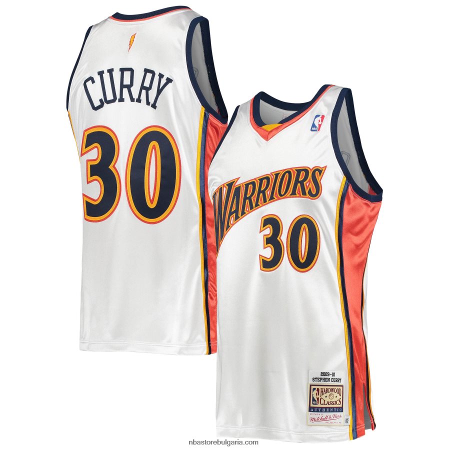 NBA JZ8F022115 голдън стейт уориърс стивън къри бяла твърда класическа фланелка на играч