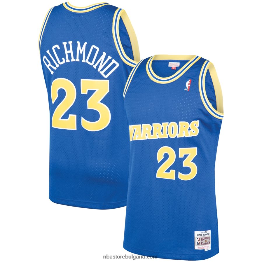 NBA JZ8F022159 golden state warriors mitch richmond royal 1990-91 hardwood classics swingman играч фланелка