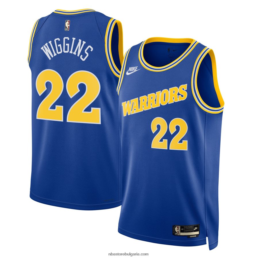 NBA JZ8F022857 голдън стейт уориърс андрю уигинс син суингмен фланелка nike