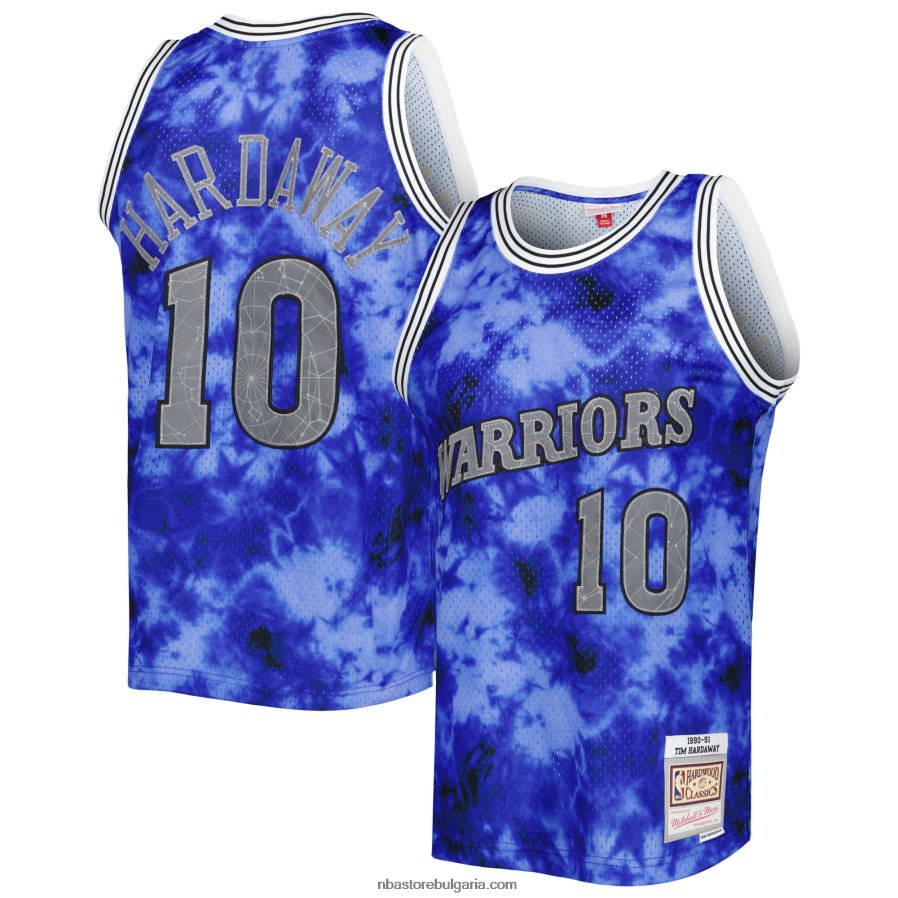 NBA JZ8F024113 golden state warriors tim hardaway mitchell & ness blue 1990-91 galaxy swingman фланелка