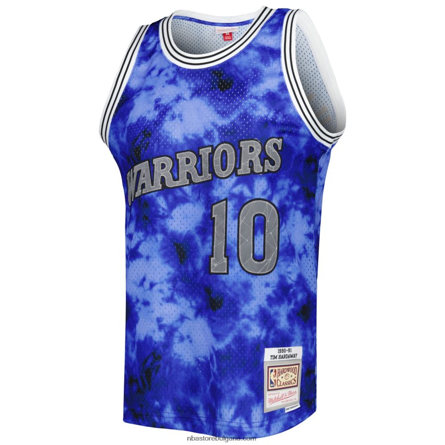 NBA JZ8F024113 golden state warriors tim hardaway mitchell & ness blue 1990-91 galaxy swingman фланелка