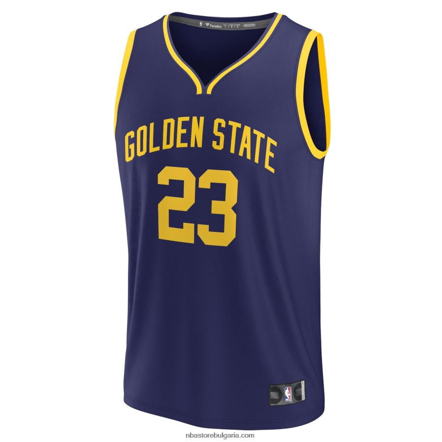 NBA JZ8F024546 golden state warriors draymond green navy fast break реплика на фланелка на играч
