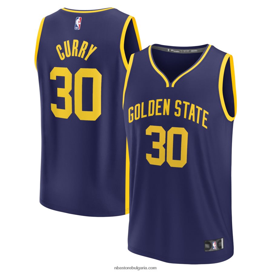 NBA JZ8F0260 Голдън Стейт Уориърс Стивън Къри флотска фланелка за бързо прекъсване на реплика на играч