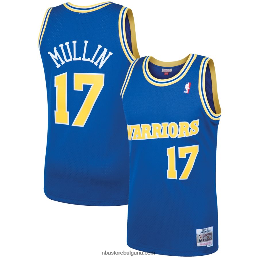 NBA JZ8F02601 golden state warriors chris mullin mitchell & ness royal hardwood classics swingman player фланелка