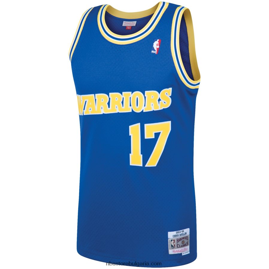 NBA JZ8F02601 golden state warriors chris mullin mitchell & ness royal hardwood classics swingman player фланелка