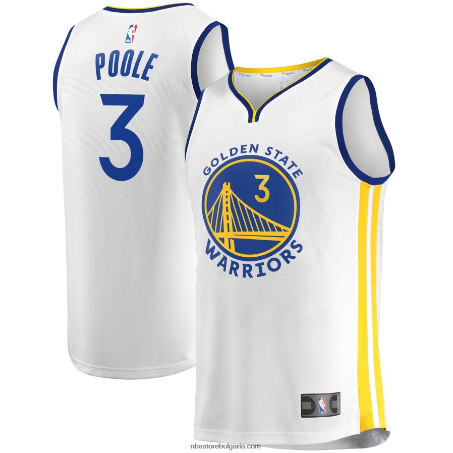 NBA JZ8F026990 голдън стейт уориърс джордан пул бяла файст брейк реплика на фланелка на играч