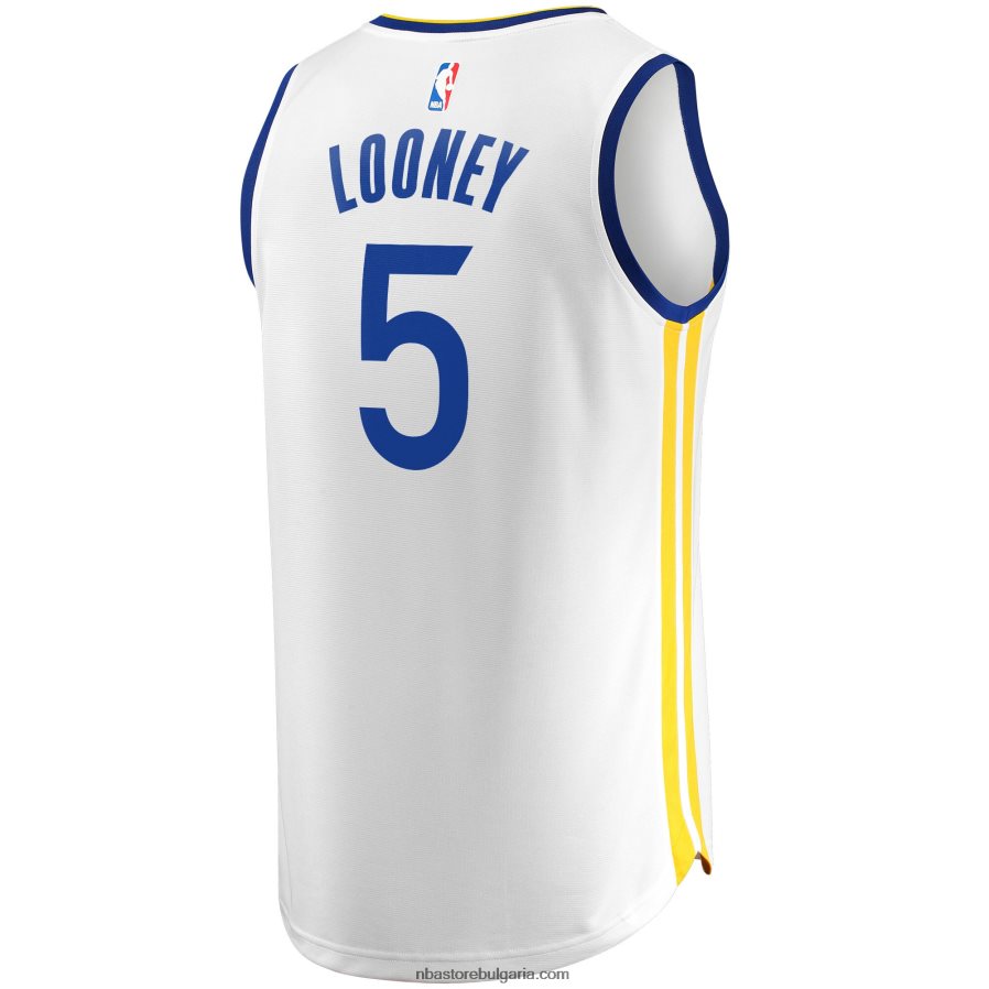 NBA JZ8F02738 golden state warriors kevon looney white fast break player replica фланелка